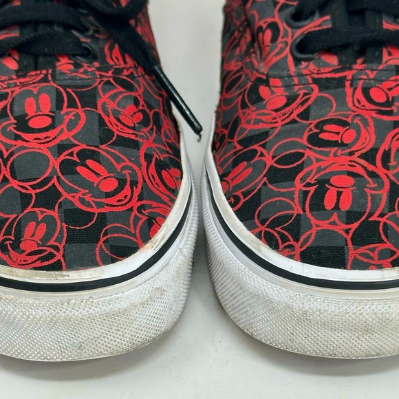 Vans x Disney Mickey Mouse Old Skool style Skater Lace up Shoes - BLACK RED - Picture 6 of 8